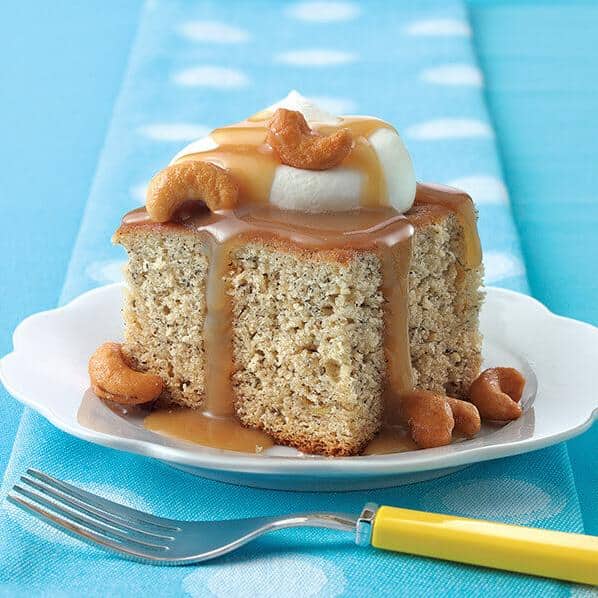 The perfect combination of bananas and rum in a cake
